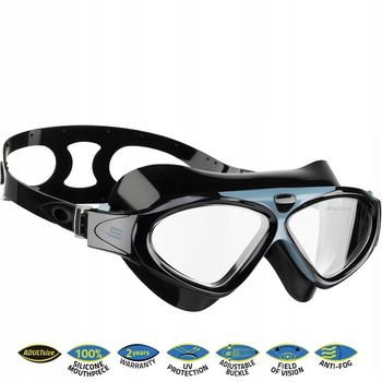 SALVIMAR FREEDOM OKULARY PŁYWACKIE gogle do pływania na basen ANTIFOG UV LIGHT Grey - Black