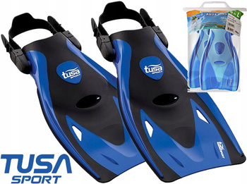 TUSA Płetwy Paskowe Regulowane Czarno-Niebieskie UF21 MB