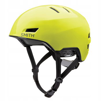 SMITH EXPRESS Kask Rowerowy Miejski BMX Żółty (Shiny Neon Yellow 33J)