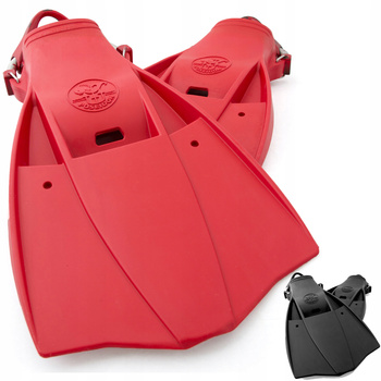 PŁETWY GUMOWE SPRĘŻYNOWE POSEIDON TRIDENT RED M
