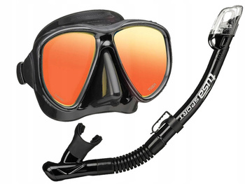 TUSA ZESTAW POWERVIEW MIRROR maska fajka UC2425 BK