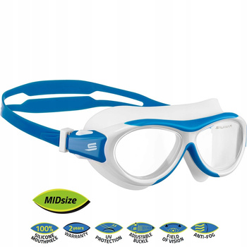SALVIMAR FRIPP JR OKULARY PŁYWACKIE gogle do pływania juniorskie ANTIFOG UV Light Blue - White 