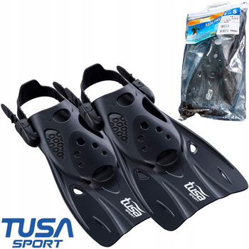 TUSA Płetwy Paskowe Regulowane Czarne UF0103 BLACK