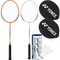 YONEX RAKIETA BADMINTONOWA B 4000 x2 + LOTKI x3
