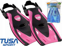 TUSA Płetwy Paskowe Regulowane Czarno-Różowe UF21 HP