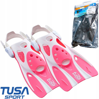 TUSA Płetwy Paskowe Regulowane Różowo-Białe UF0103 PINK 